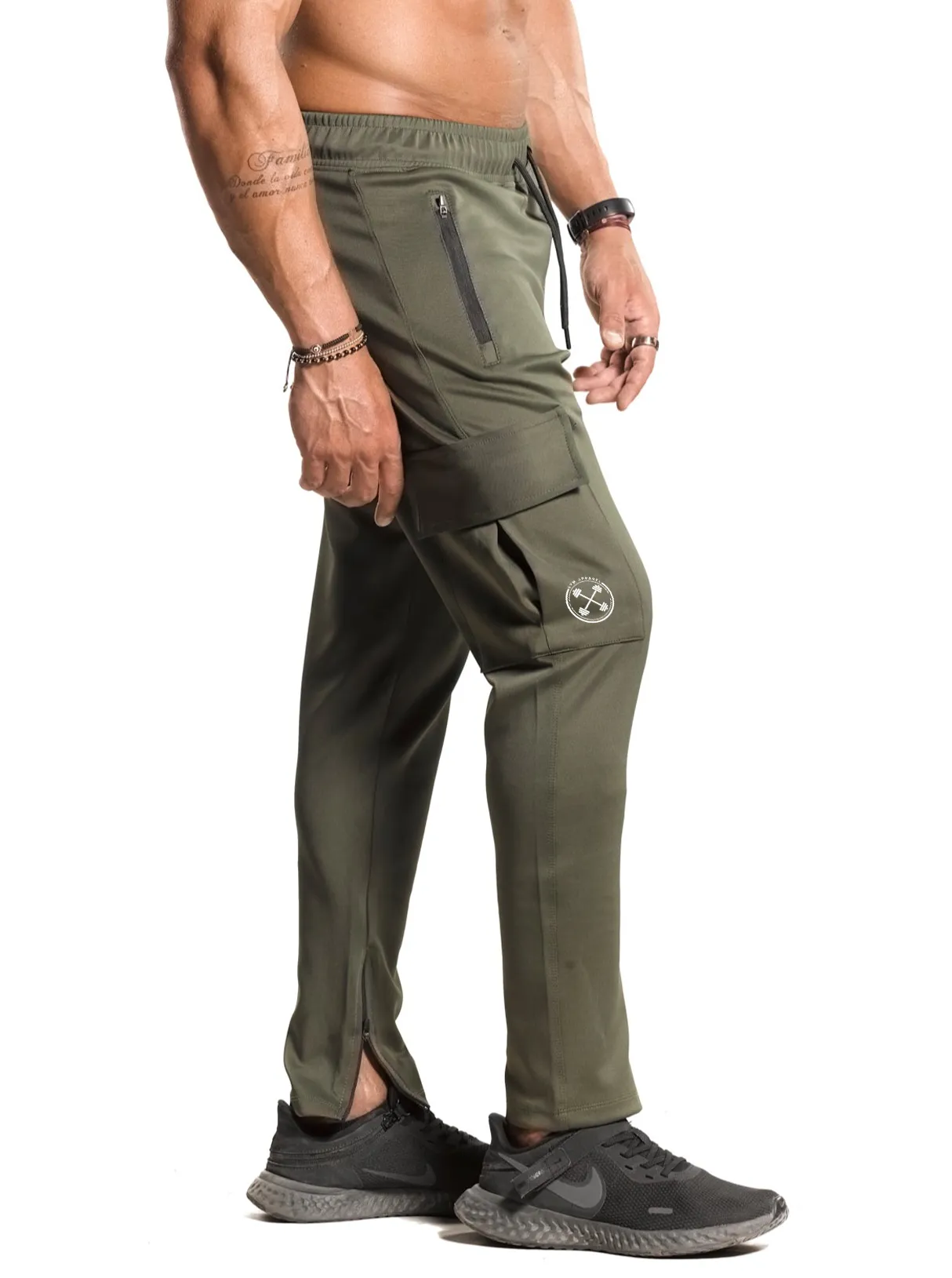 Tapered Cargo Zip Joggers - UPG [Olive Green]