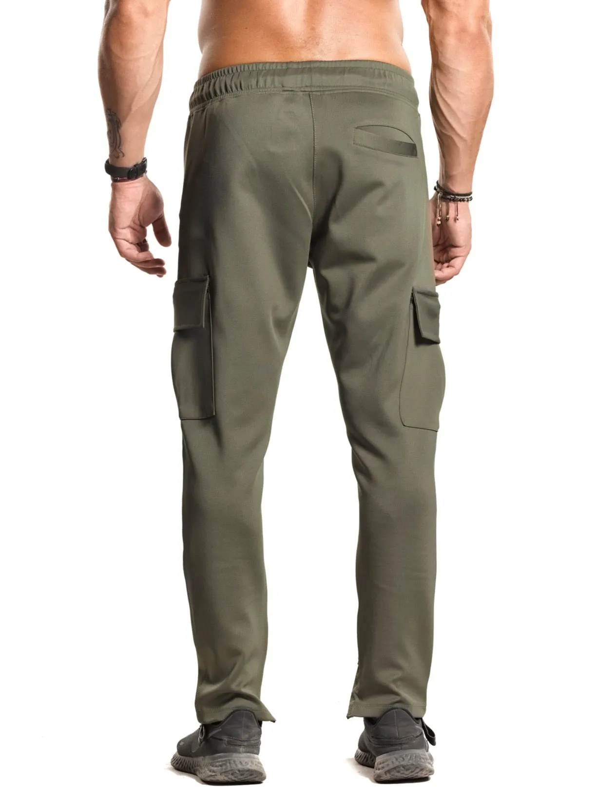 Tapered Cargo Zip Joggers - UPG [Olive Green]