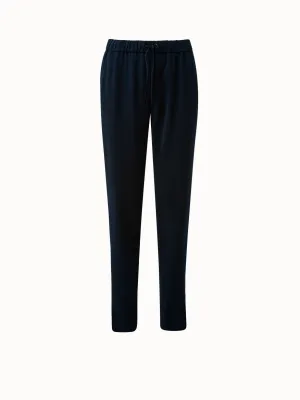 Tapered Crêpe Pants with Slits