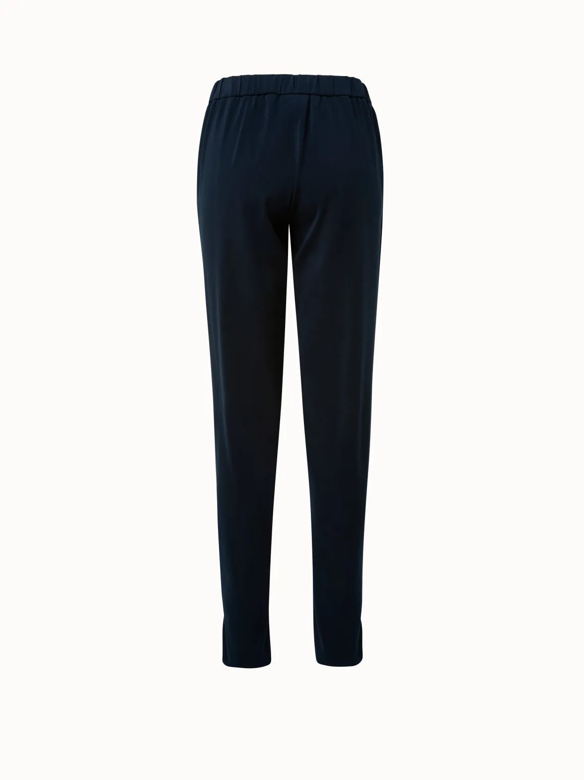 Tapered Crêpe Pants with Slits