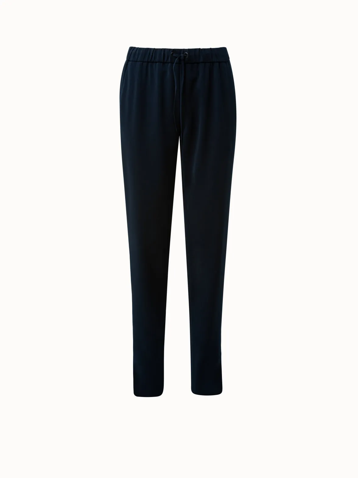 Tapered Crêpe Pants with Slits