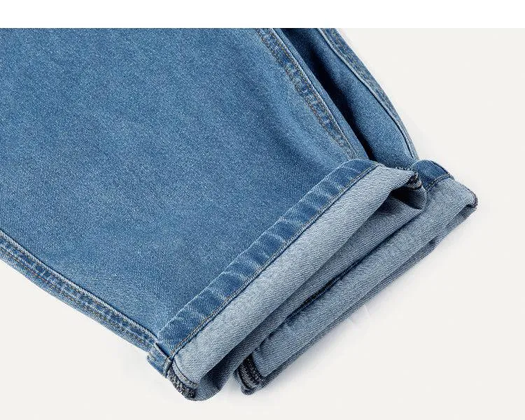 Tapered Drawstring Elastic Waist Jeans