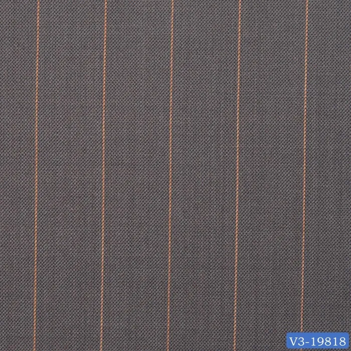 Taupe Grey with Orange Stripe Long Suit