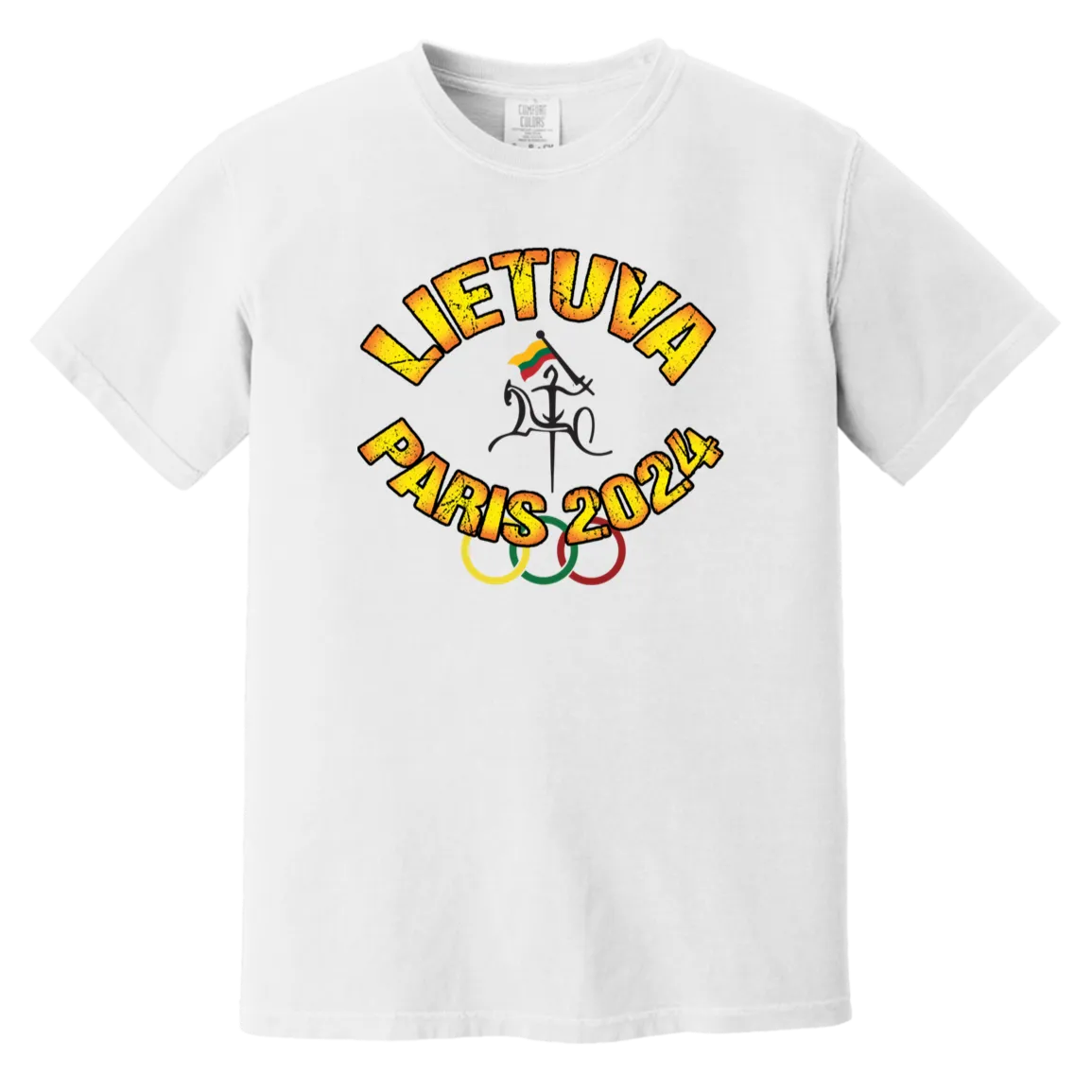 Team Lietuva 2024 Vytis - Men/Women Unisex Soft-Washed Comfort Cotton Short Sleeve T-Shirt