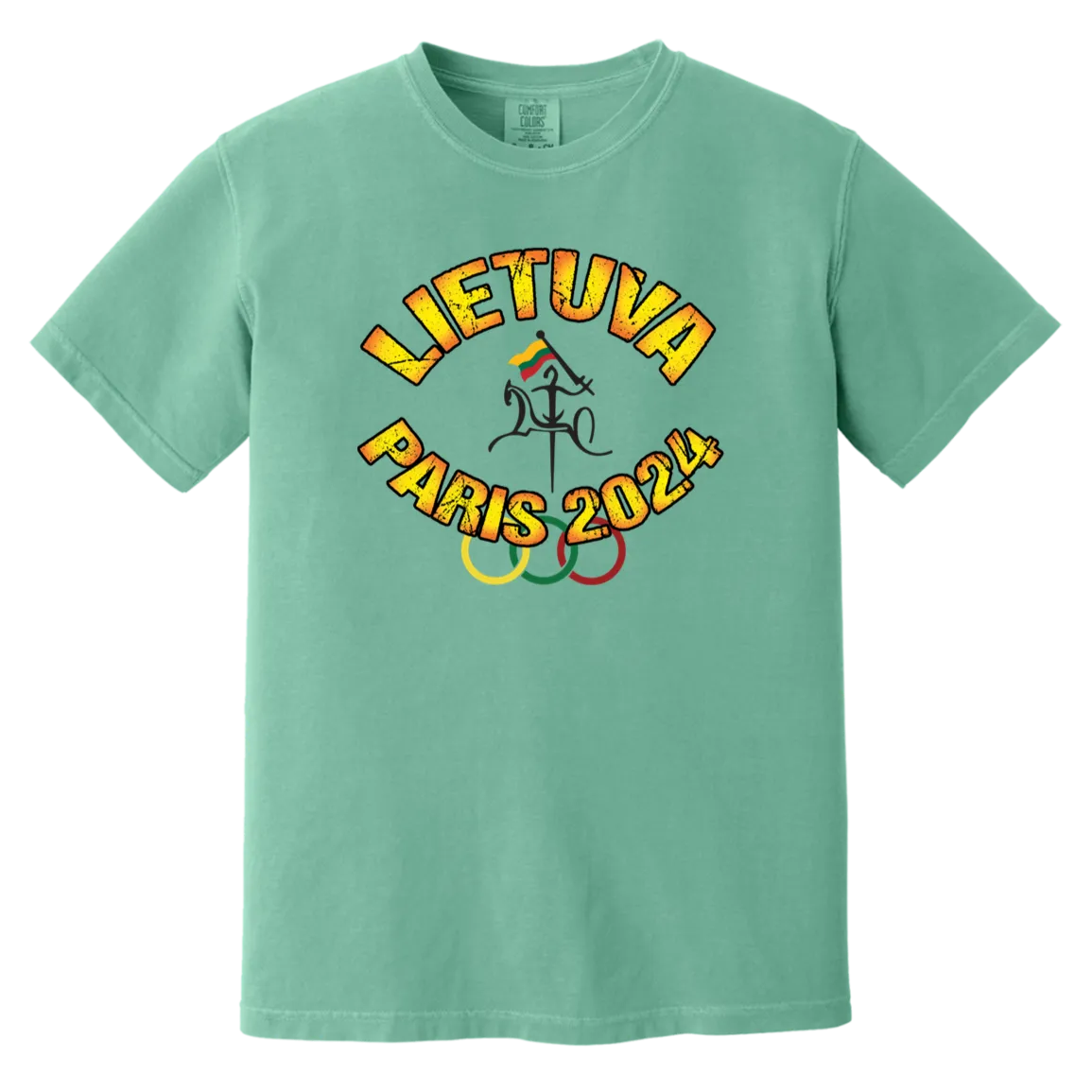 Team Lietuva 2024 Vytis - Men/Women Unisex Soft-Washed Comfort Cotton Short Sleeve T-Shirt