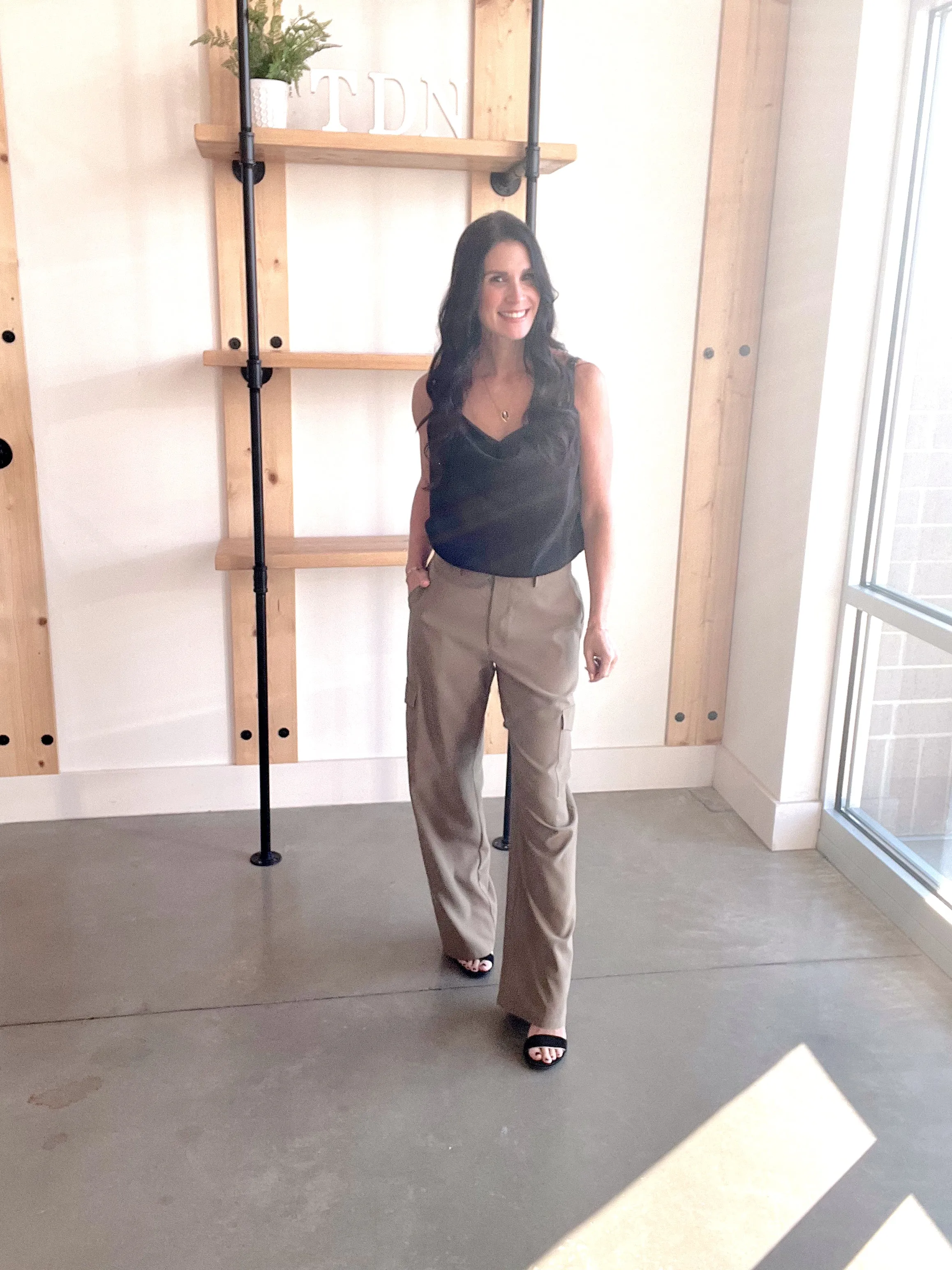 Tencel Cargo Pants in Olive