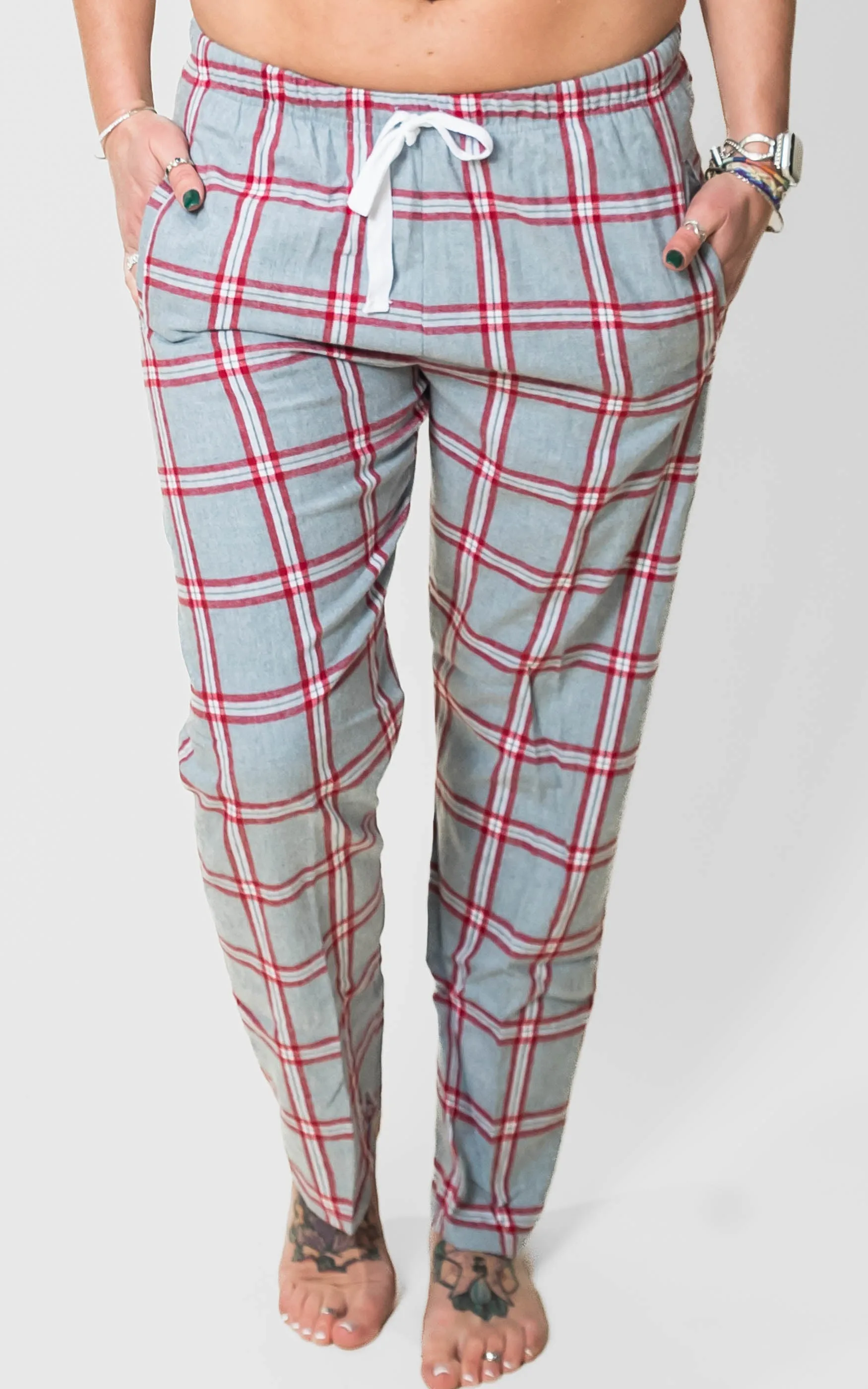 The Jessica Jammie Pants  Red Oxford** - Final Sale