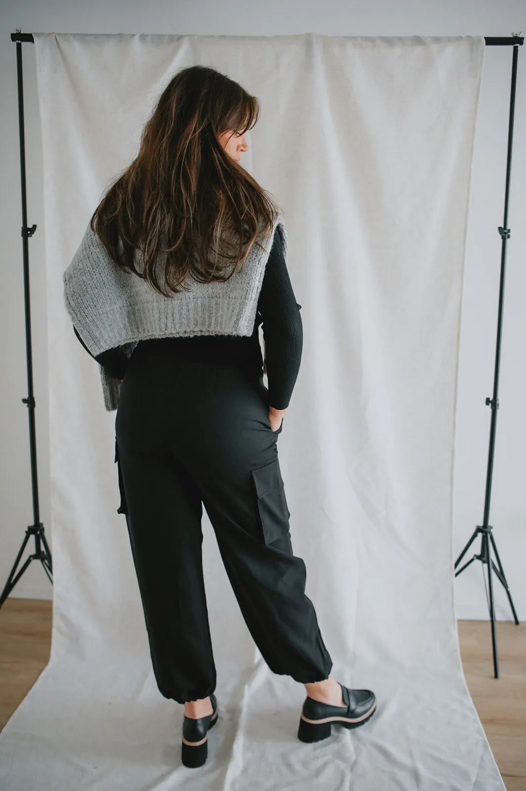 The Themis Cargo Pant by Steve Madden - Black