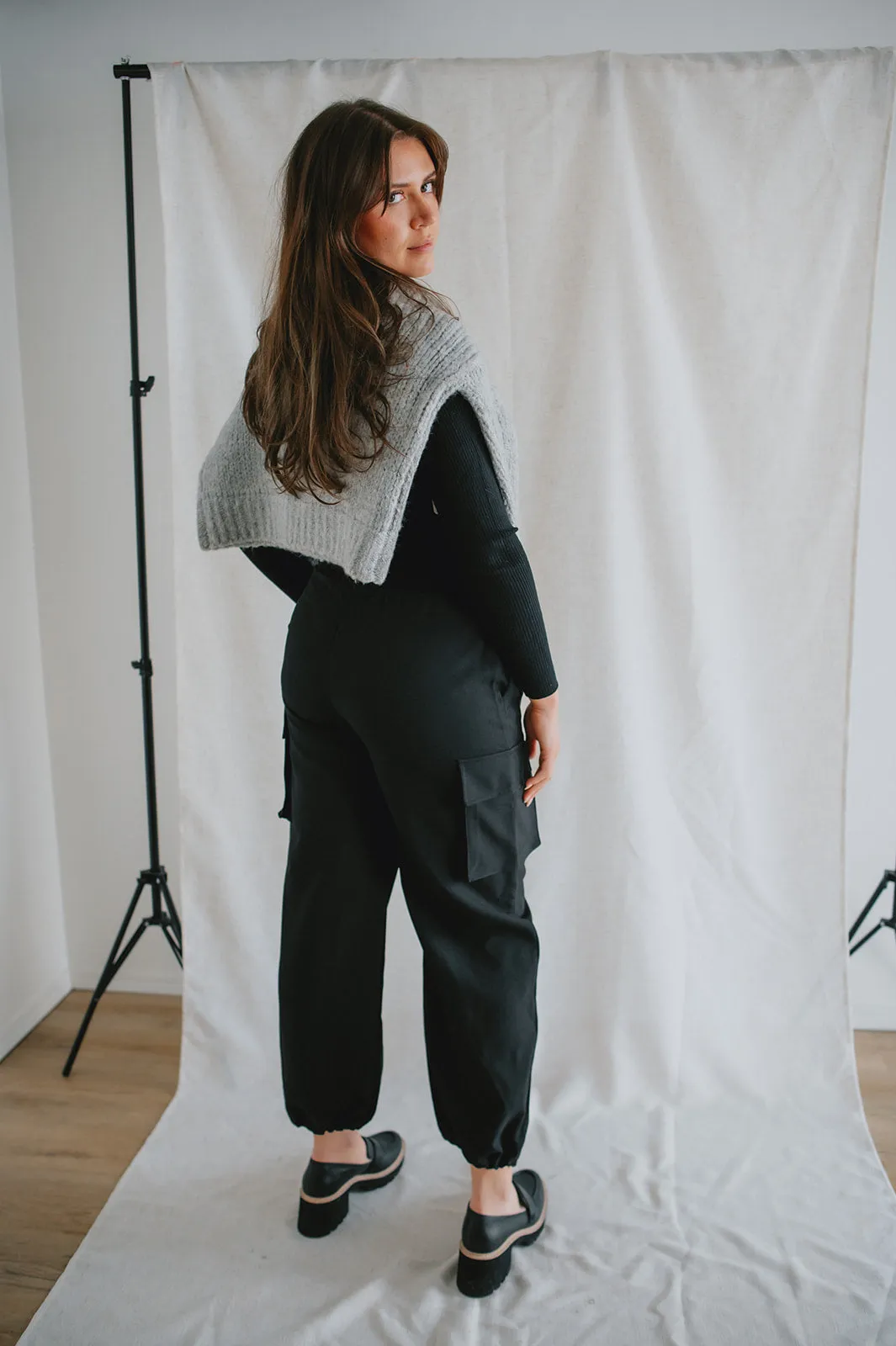 The Themis Cargo Pant by Steve Madden - Black