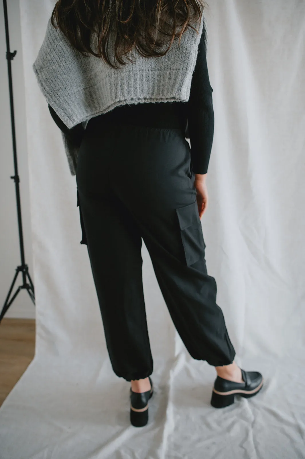 The Themis Cargo Pant by Steve Madden - Black