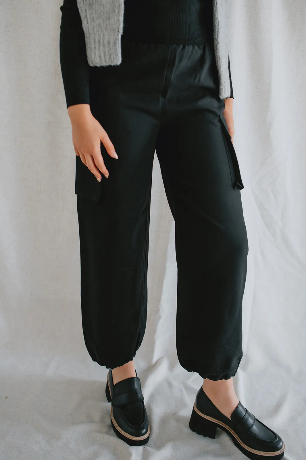 The Themis Cargo Pant by Steve Madden - Black