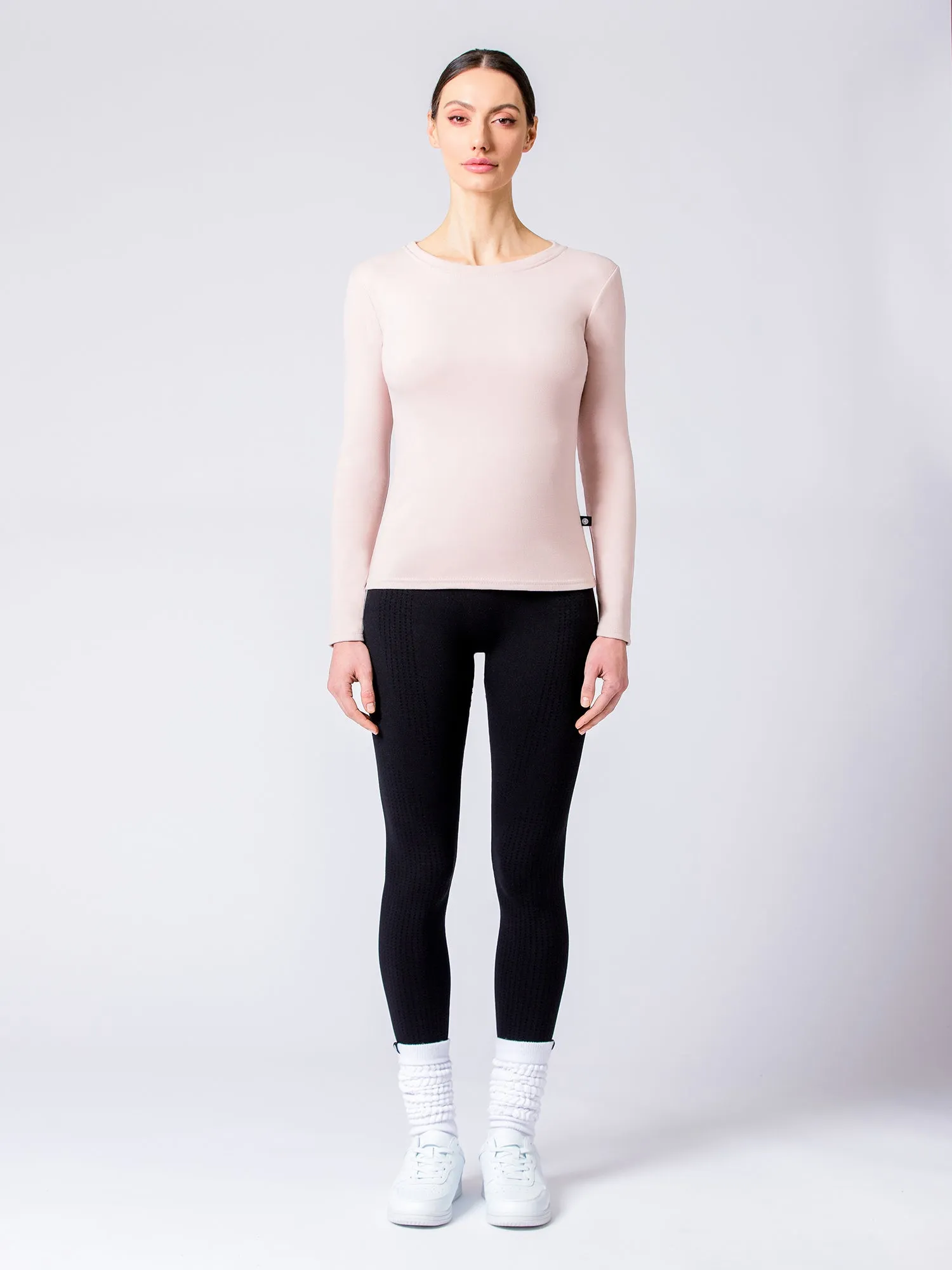 THERMAL FLEECE LONG SLEEVE TOP,  CASSIAS