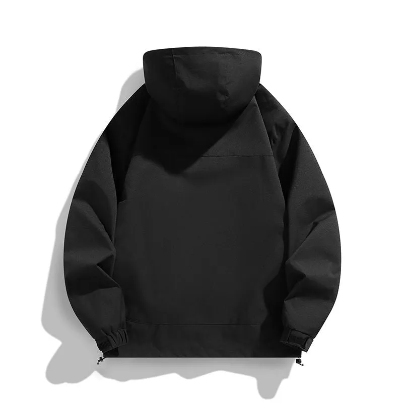 Trendy Windproof Cargo Raincoat for Men's Fashion