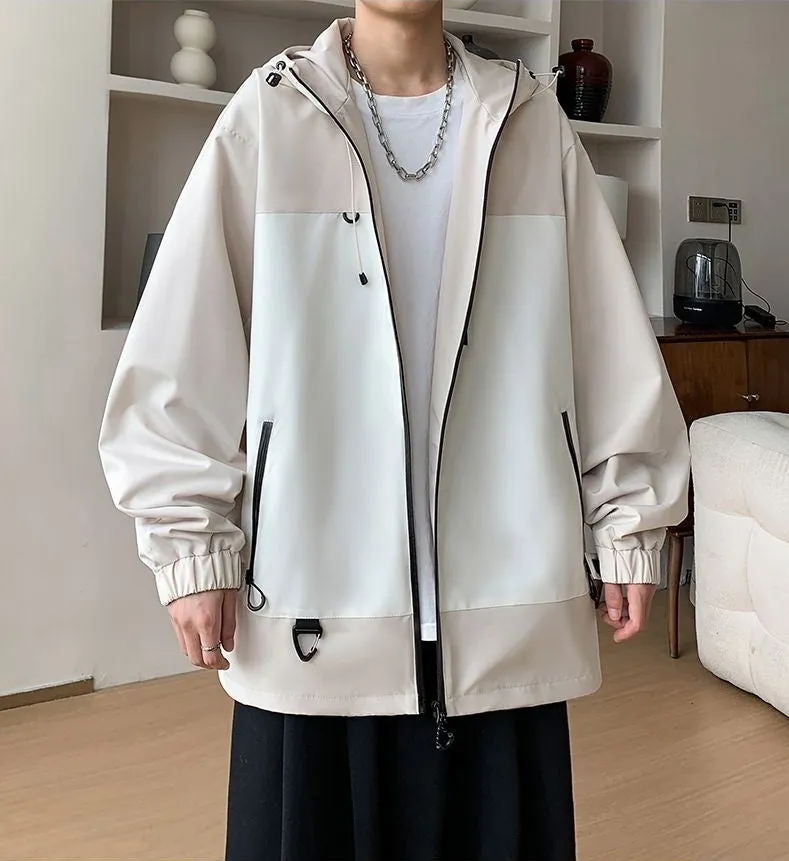 Trendy Windproof Cargo Raincoat for Men's Fashion