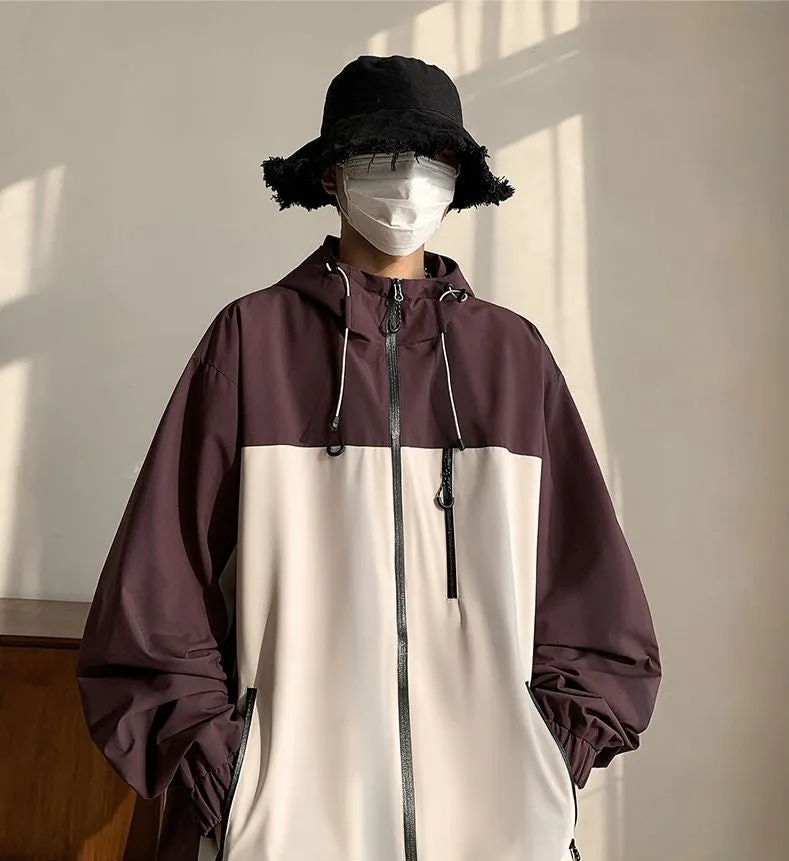 Trendy Windproof Cargo Raincoat for Men's Fashion