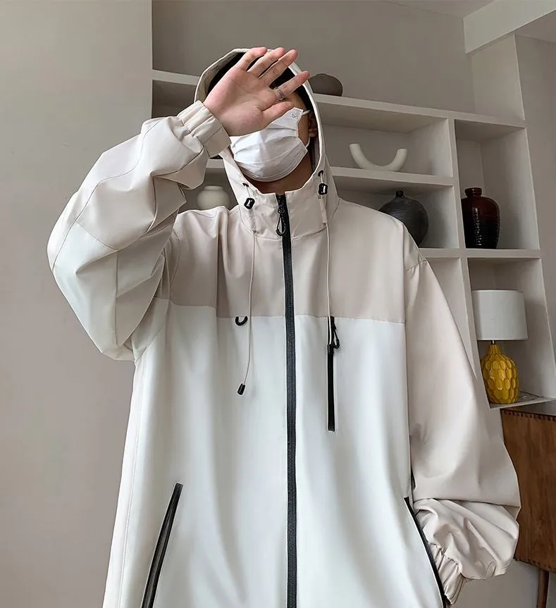 Trendy Windproof Cargo Raincoat for Men's Fashion