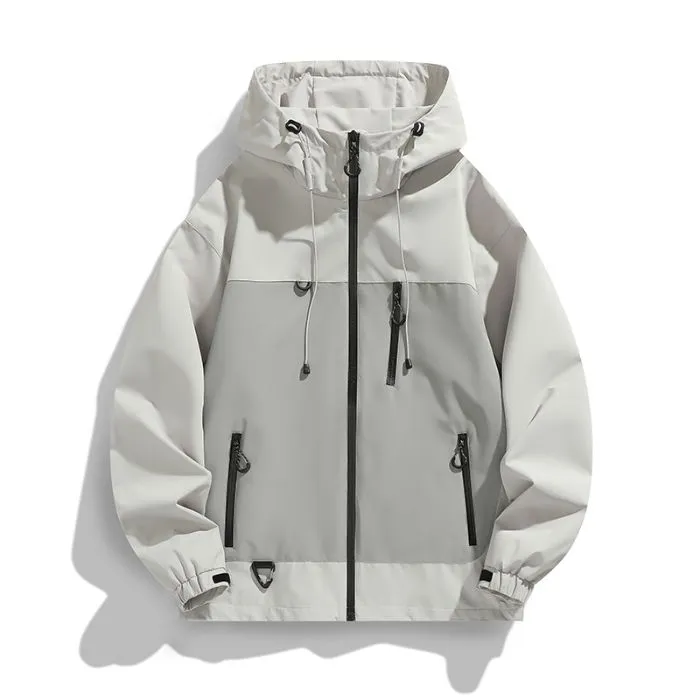 Trendy Windproof Cargo Raincoat for Men's Fashion