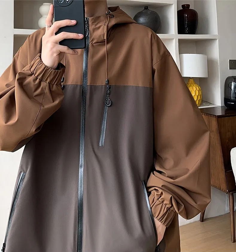 Trendy Windproof Cargo Raincoat for Men's Fashion