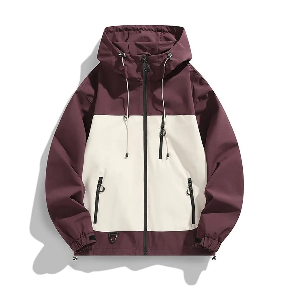 Trendy Windproof Cargo Raincoat for Men's Fashion