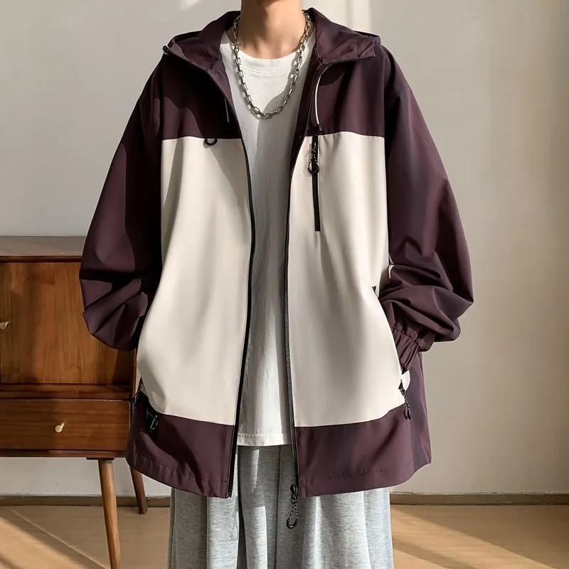 Trendy Windproof Cargo Raincoat for Men's Fashion