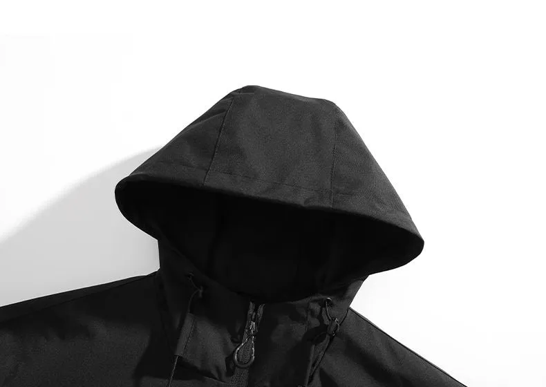 Trendy Windproof Cargo Raincoat for Men's Fashion