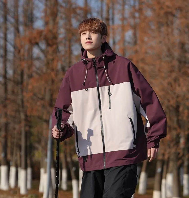 Trendy Windproof Cargo Raincoat for Men's Fashion