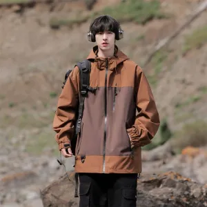 Trendy Windproof Cargo Raincoat for Men's Fashion