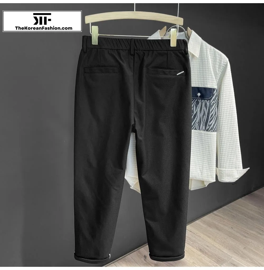 Twill Tapered Suit Pants