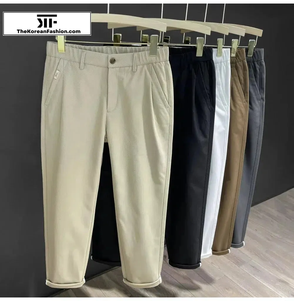 Twill Tapered Suit Pants