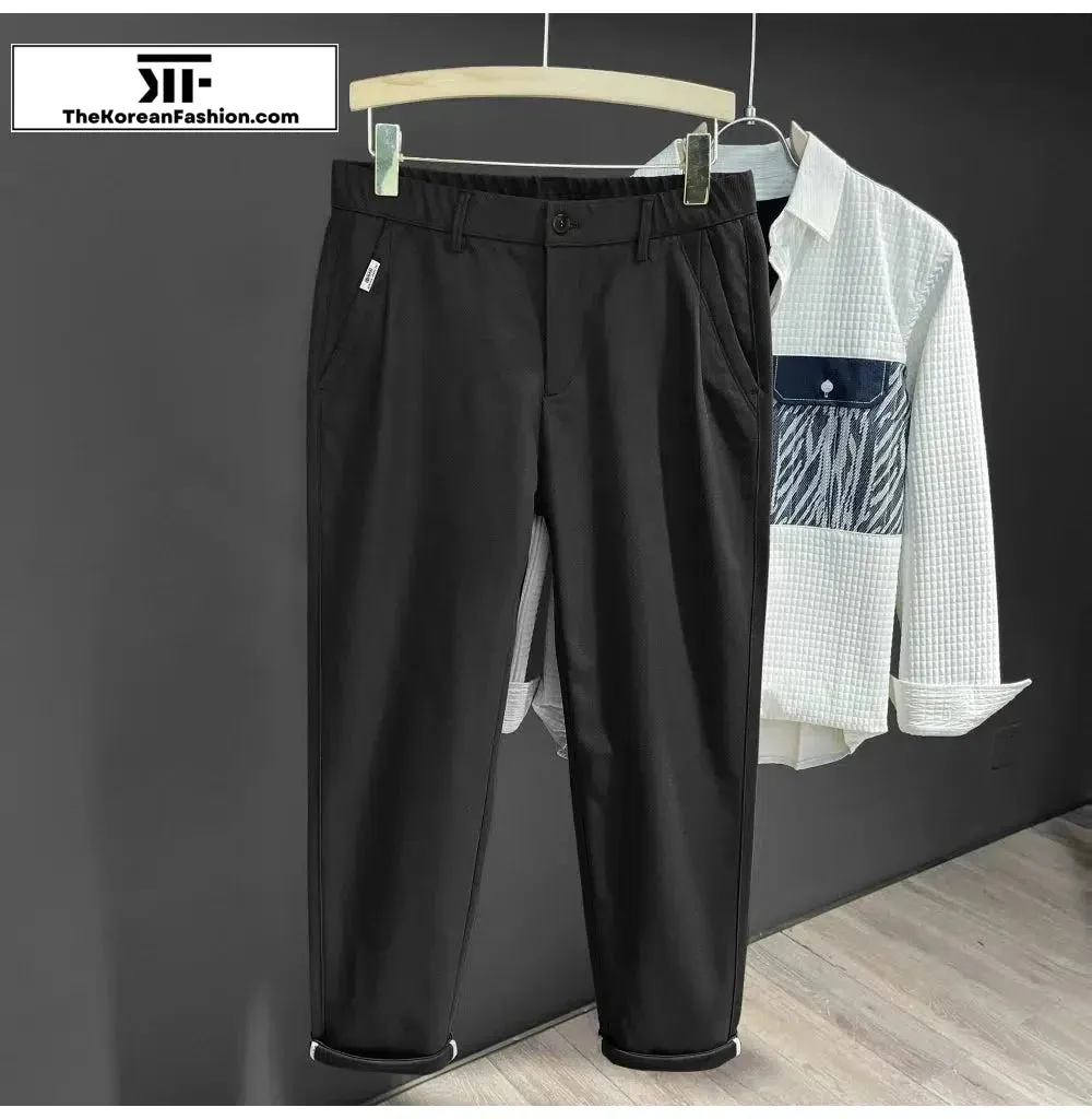Twill Tapered Suit Pants