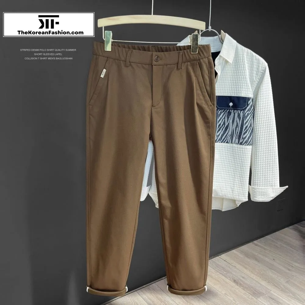 Twill Tapered Suit Pants