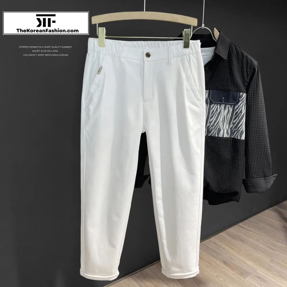 Twill Tapered Suit Pants