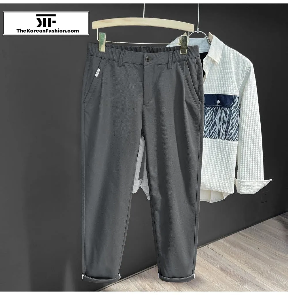 Twill Tapered Suit Pants