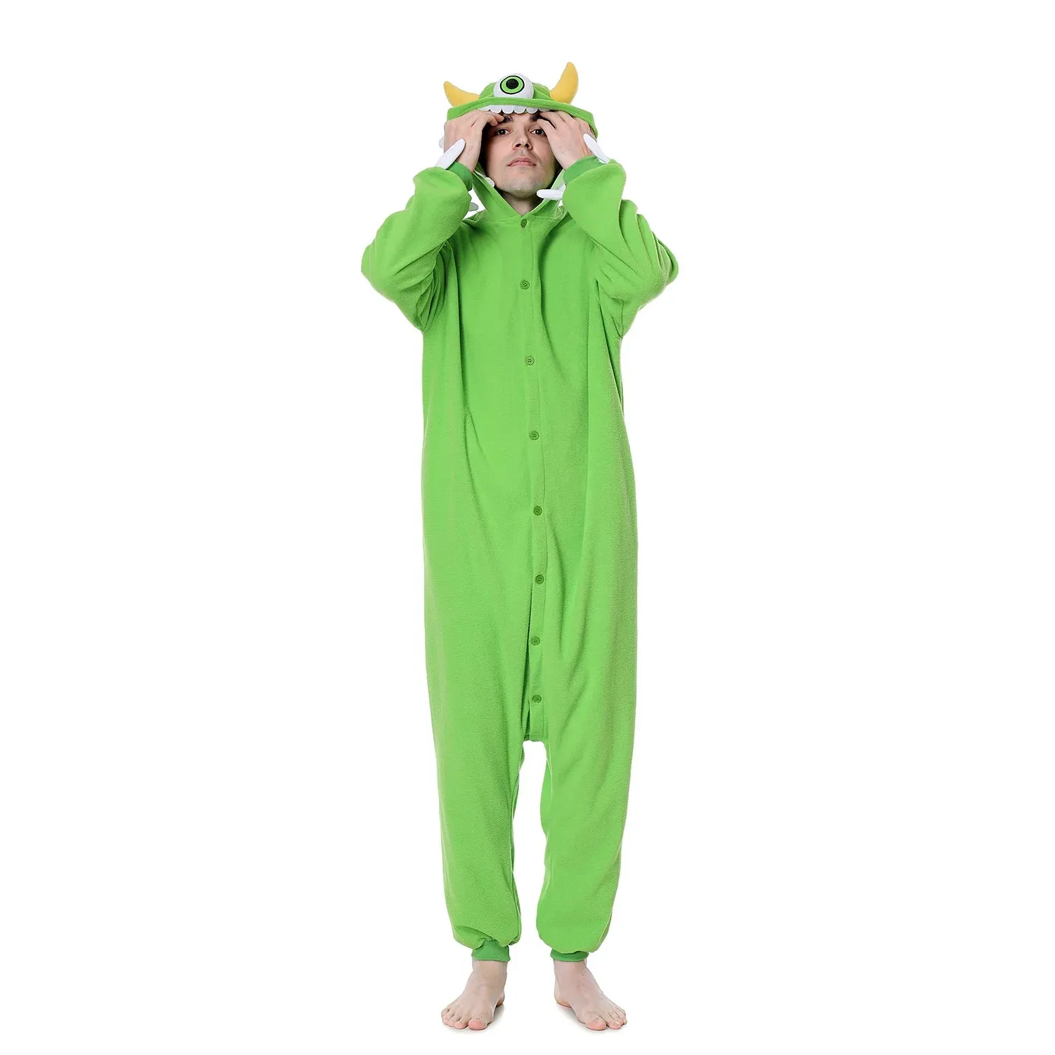 Unisex Cartoon Onesies Sullivan Mike Men Women Couple Pajamas Green Blue Funny Cute Jumpsuit Halloween Festival Outfit Overalls
