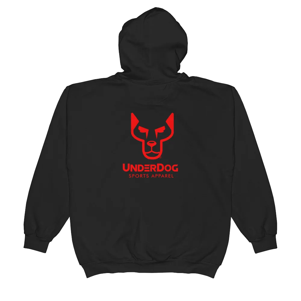 Unisex  Zip Hoodie, UD Logo Red