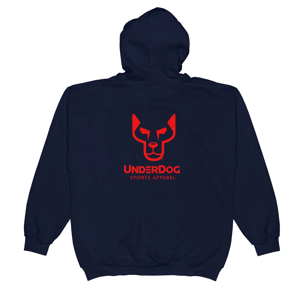 Unisex  Zip Hoodie, UD Logo Red