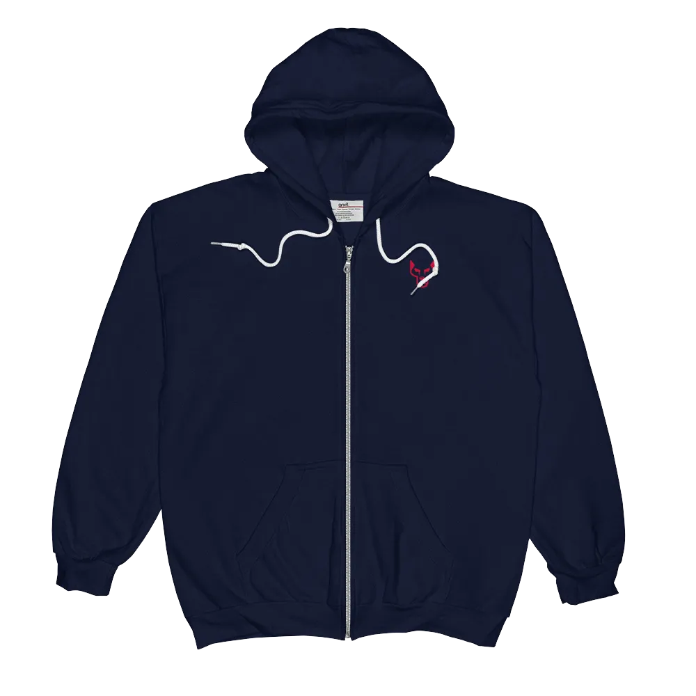 Unisex  Zip Hoodie, UD Logo Red