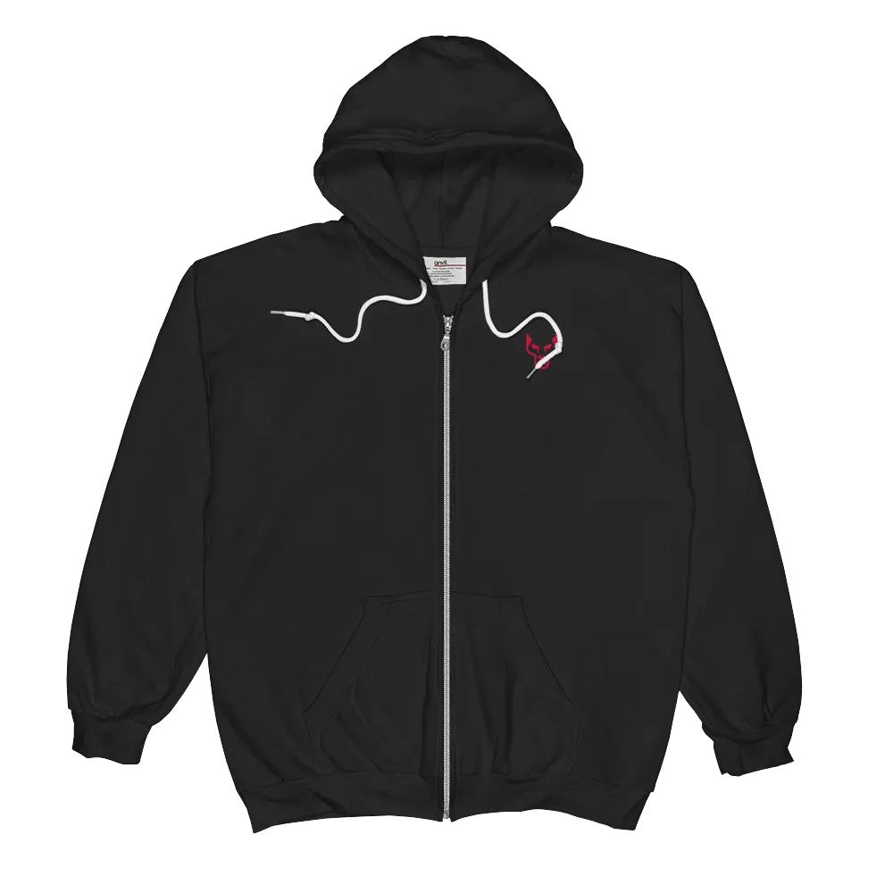 Unisex  Zip Hoodie, UD Logo Red