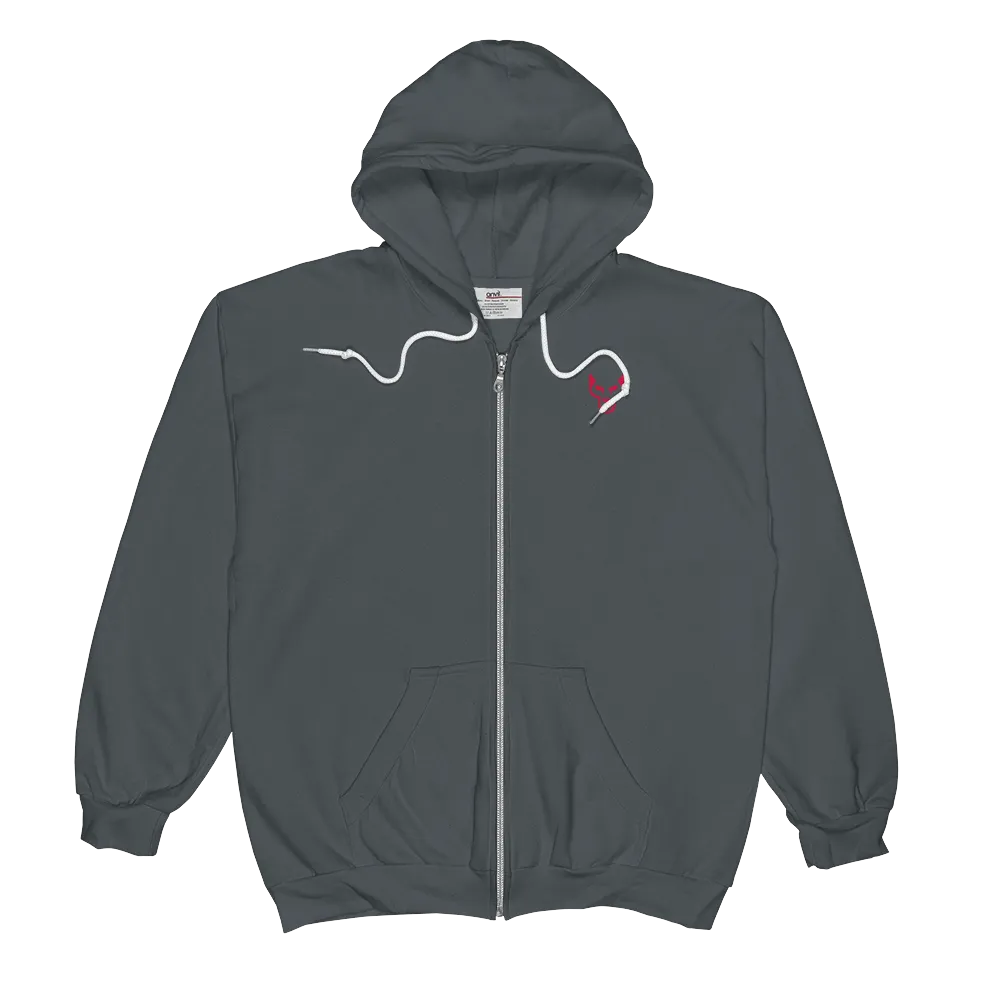 Unisex  Zip Hoodie, UD Logo Red