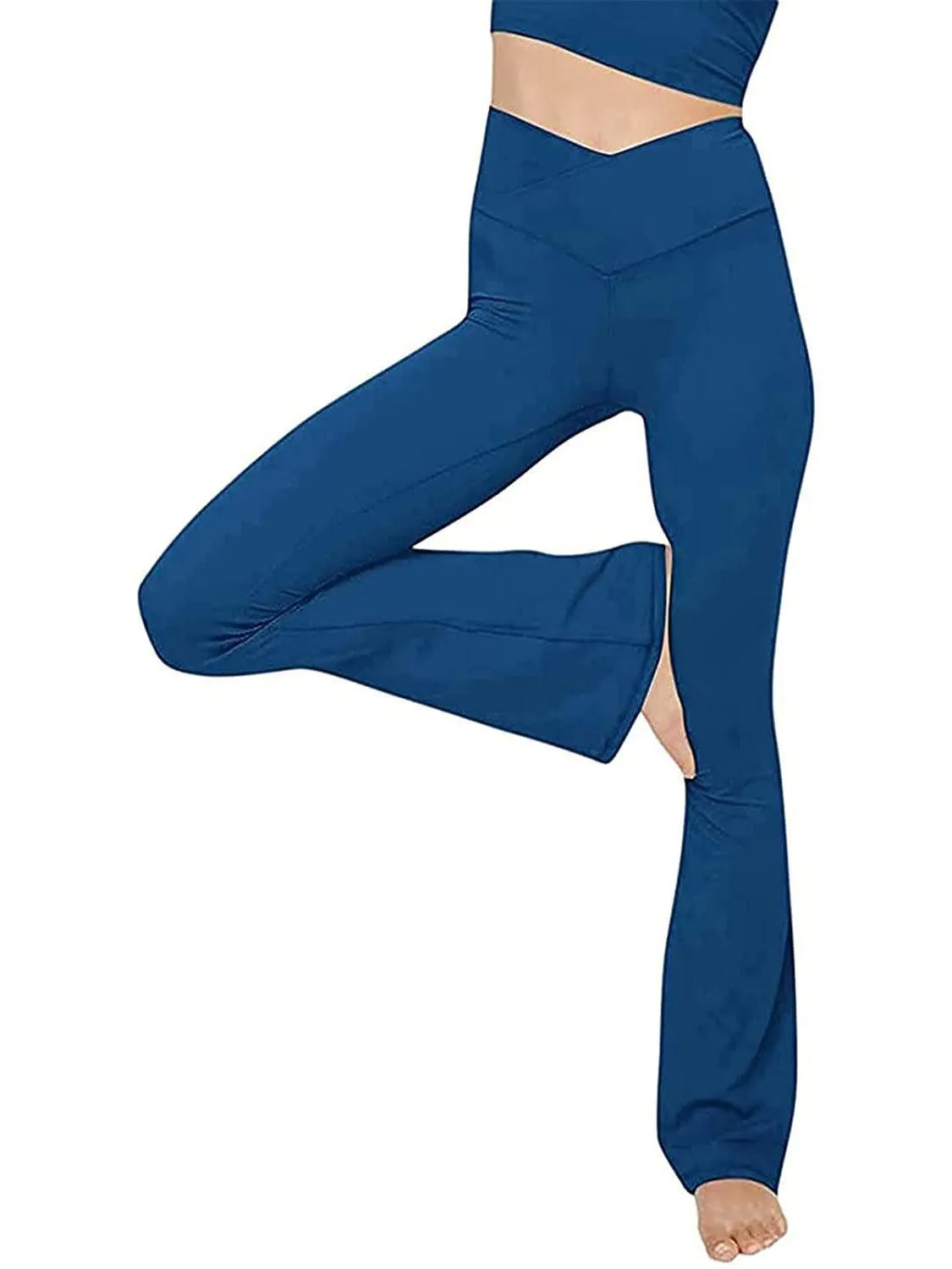 V Waist Stretch Bootcut Pants