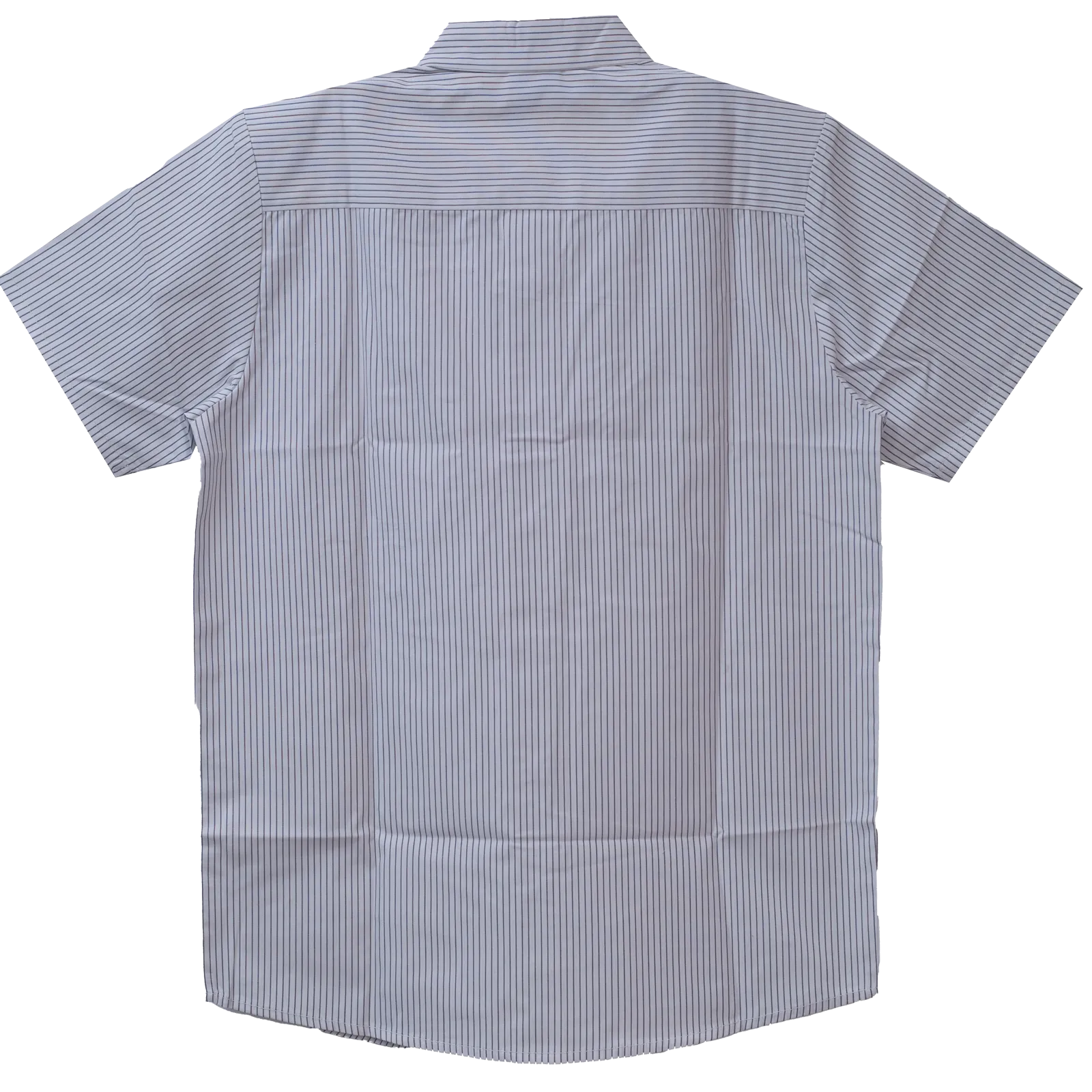 VB775WG - Men's White Work Shirts with Grey Strips