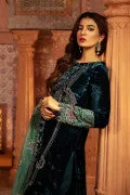 VEL-20-103-Teal | MariaB Velvet Collection 2021 | Unstitched Embroidered Velvet Suits