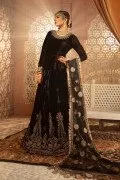 VEL-20-104-Black | MariaB Velvet Collection 2021 | Unstitched Embroidered Velvet Suits