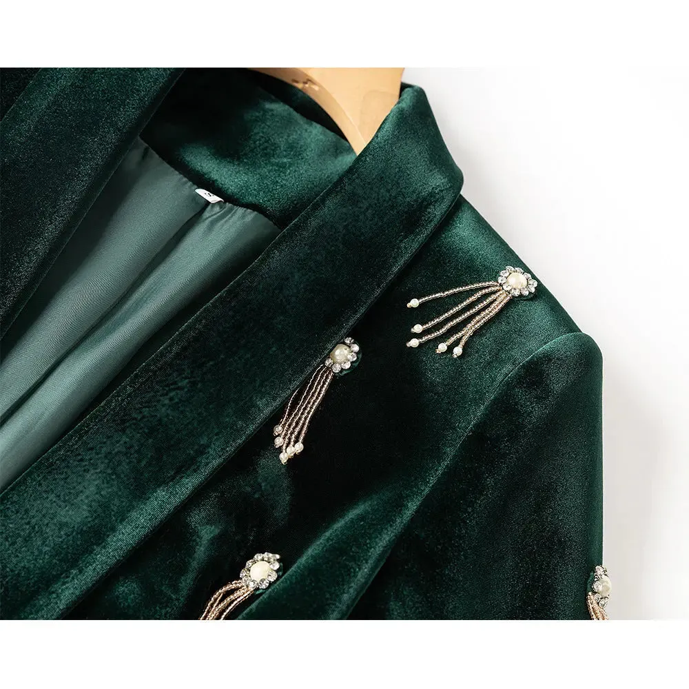 Velvet Beaded Womens Suit - Stylish Fashion Ensemble