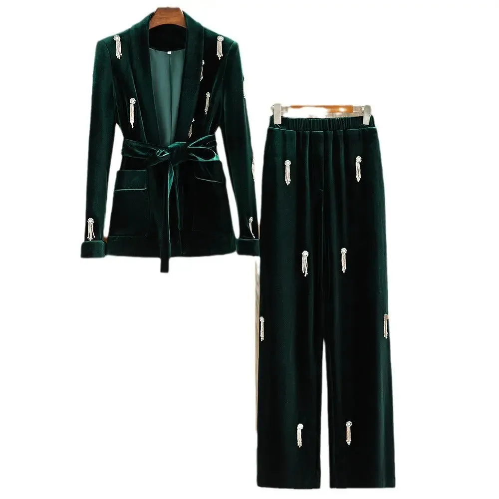 Velvet Beaded Womens Suit - Stylish Fashion Ensemble