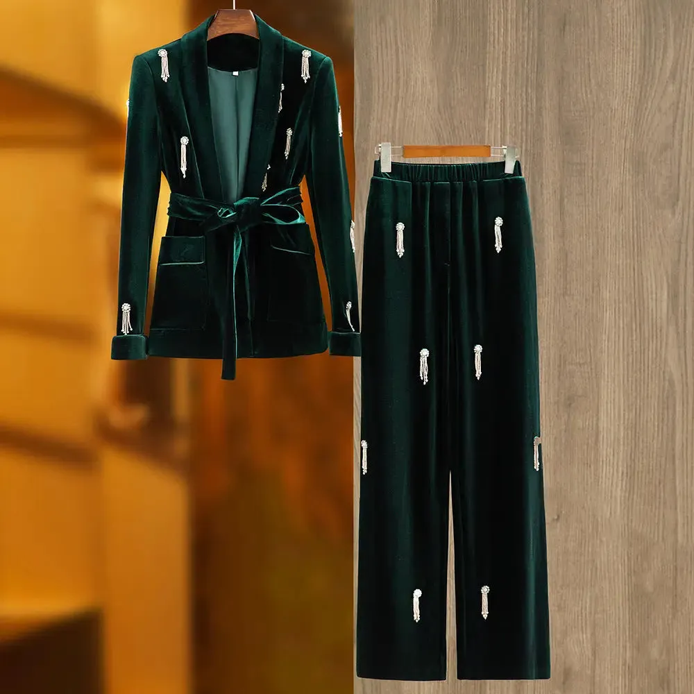 Velvet Beaded Womens Suit - Stylish Fashion Ensemble