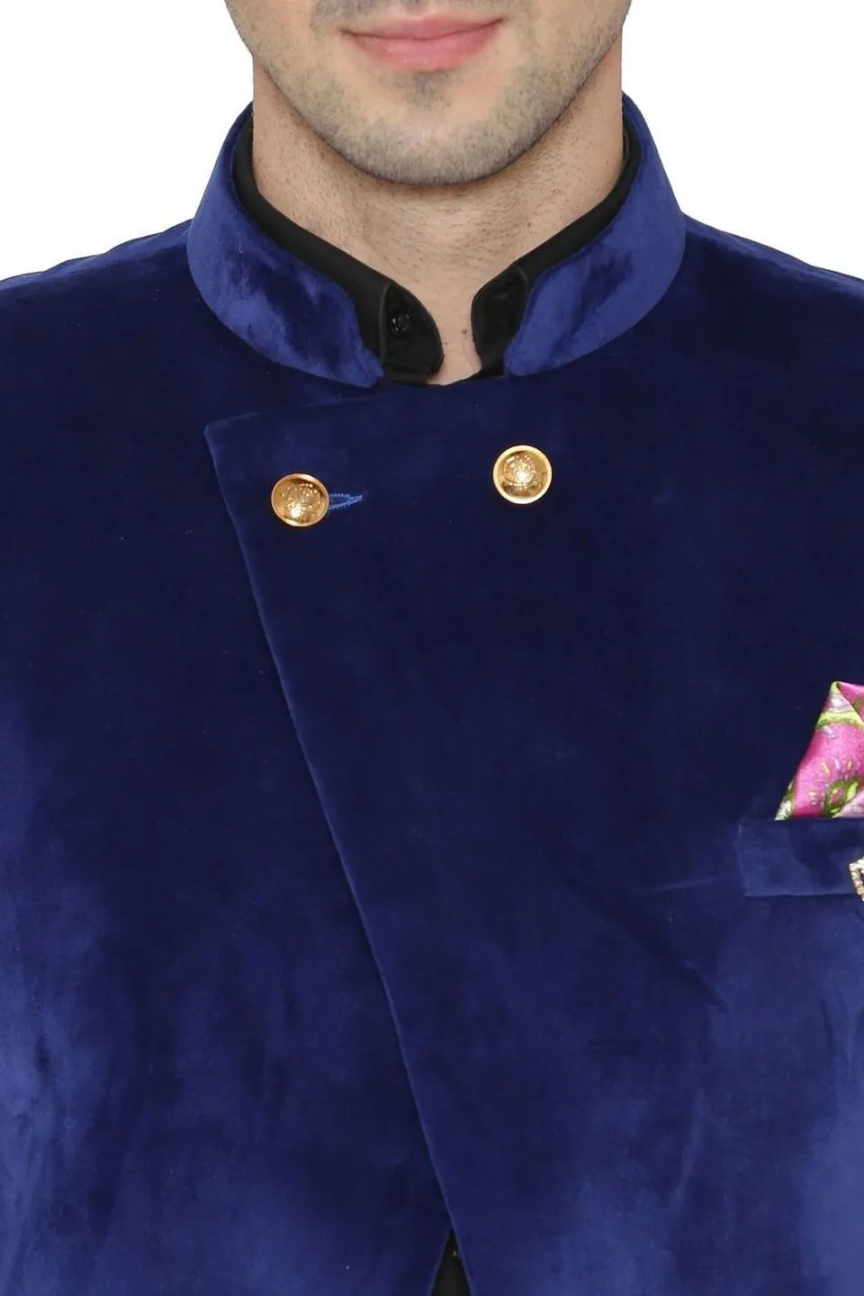 Velvet Blue Bandhgala