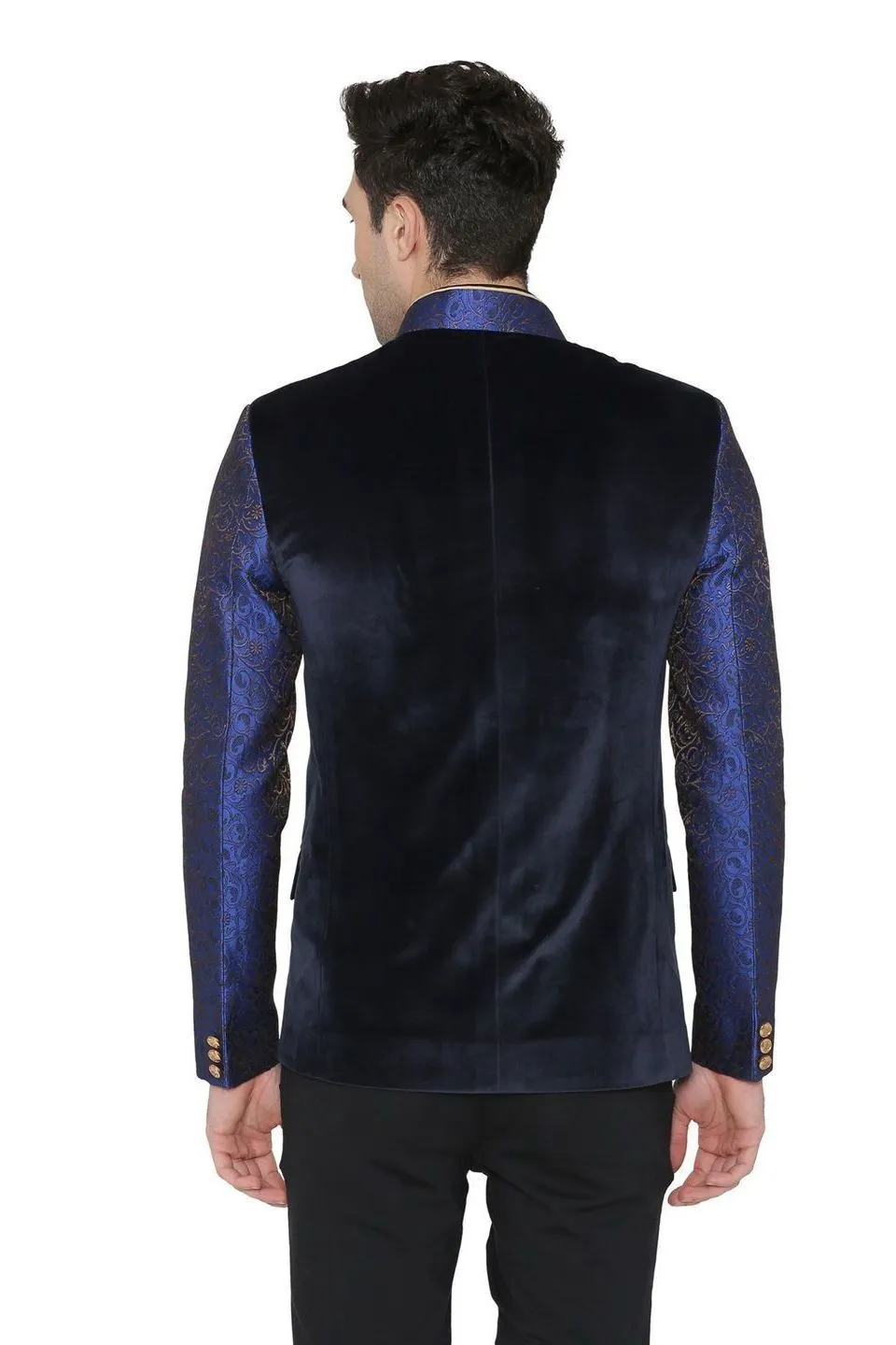 Velvet Blue Bandhgala
