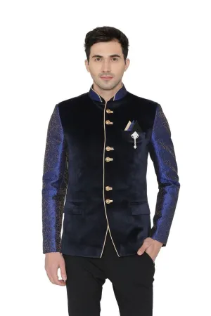 Velvet Blue Bandhgala