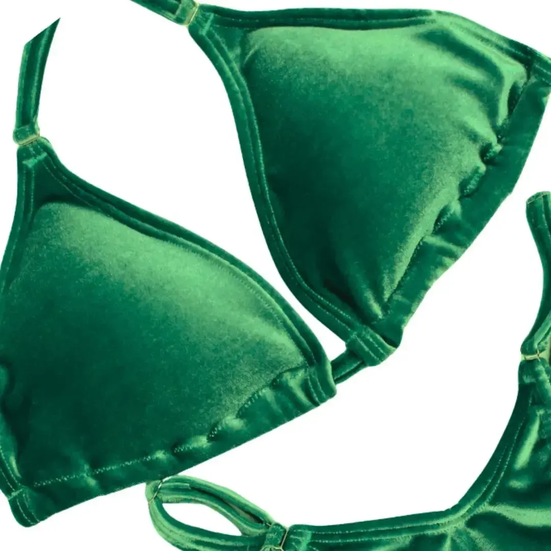 Velvet Green Posing Practice Suit